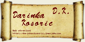 Darinka Kosorić vizit kartica